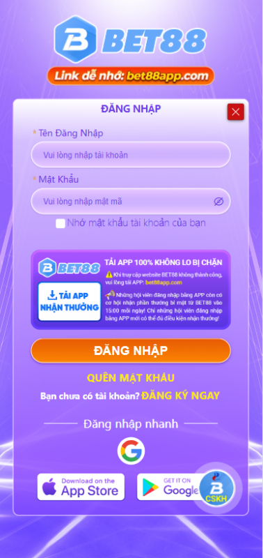 Cách đăng nhập 88Bet trên thiết bị di động thông minh