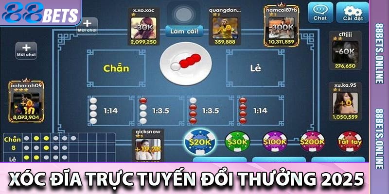 Xóc đĩa trực tuyến đổi thưởng